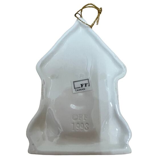 Fitz & Floyd Our 1st Xmas "Xmas at our House" 1st Edition 1993 Ornament with Box - Picture 3 of 7